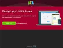 Tablet Screenshot of 123contactform.net